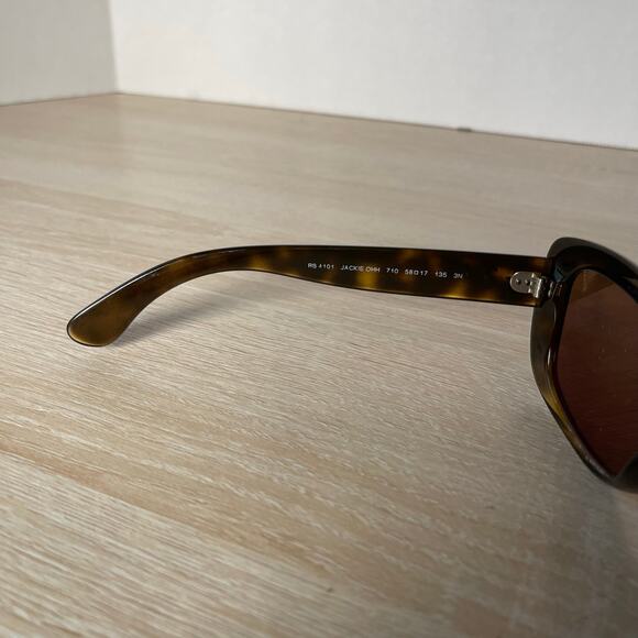 Ray-Ban JACKIE OHH RB4101 710 Cat Eye Tortoise Italy FRAMES ONLY 58-17-135 - Picture 4 of 8